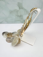 Gold-Plated Seashell & Mother of Pearl Earrings Handcrafted Brazilian Coastal Jewelry