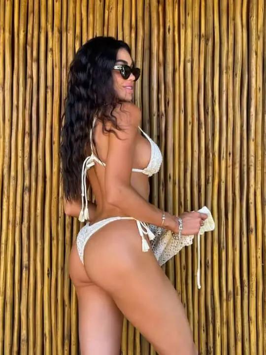 Elloah Coconut Off-White Brazilian Bikini with Triangle Top My Store