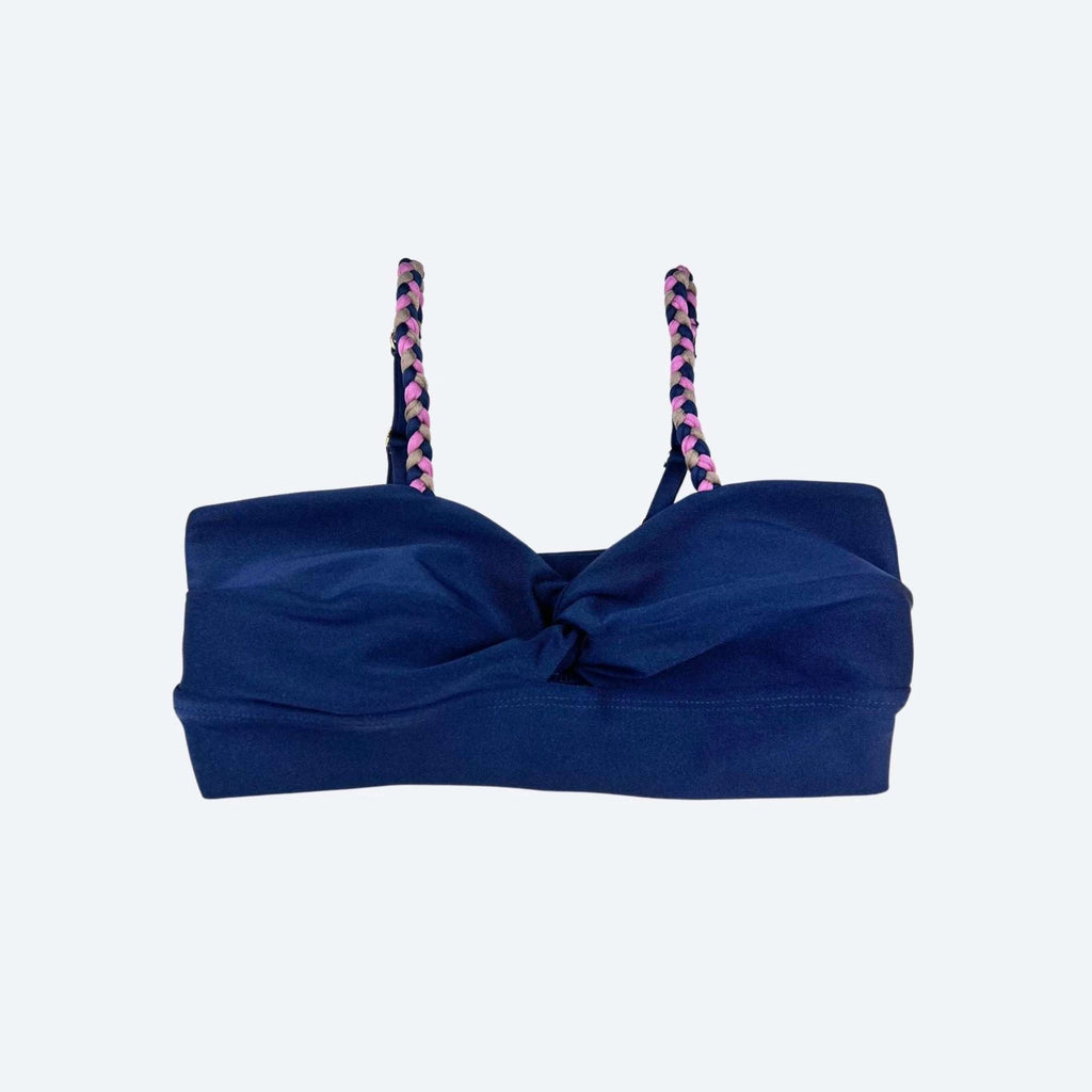 Braided Dark Blue Gym Top