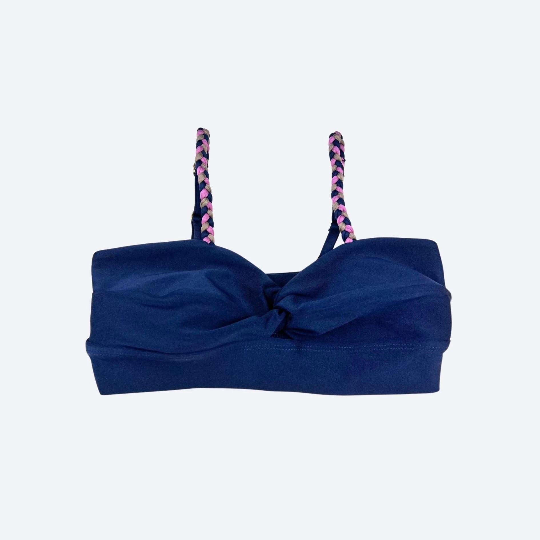 Braided Dark Blue Gym Top