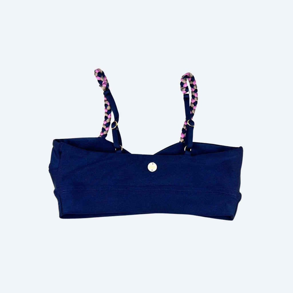 Braided Dark Blue Gym Top