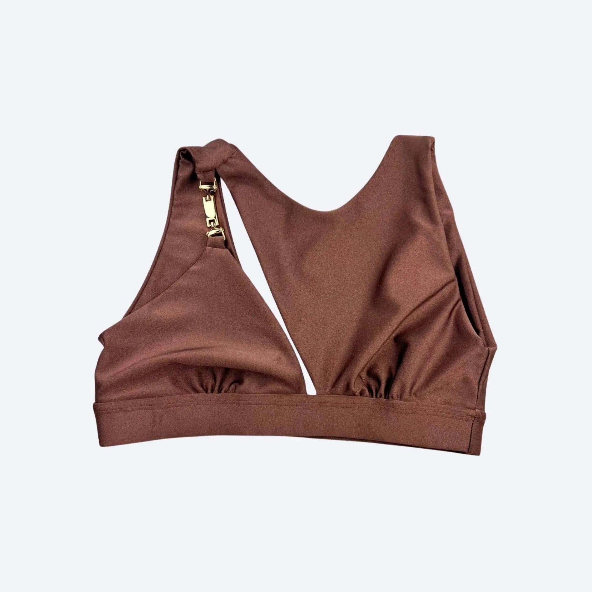Asymmetrical Cinnamon Fitness Top