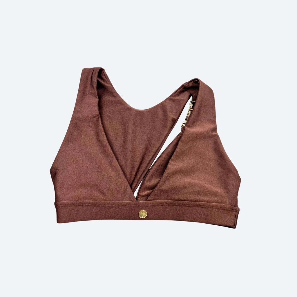 Asymmetrical Cinnamon Fitness Top