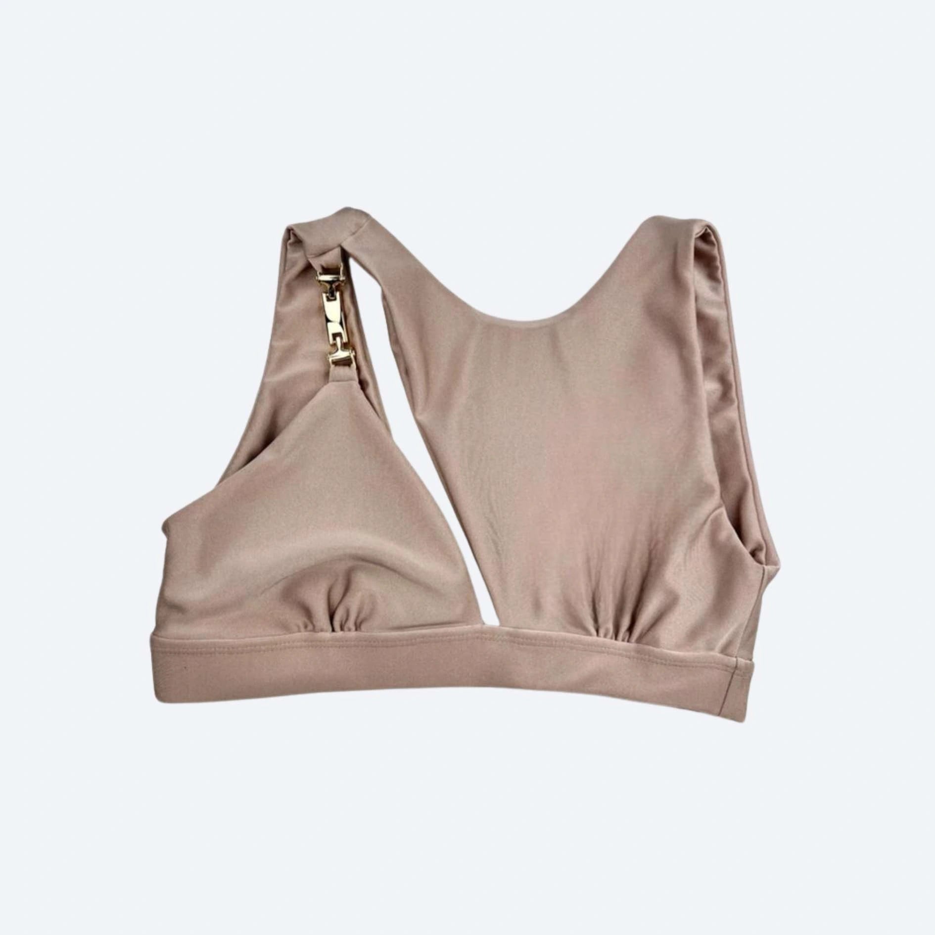 Asymmetrical Ivory Fitness Top