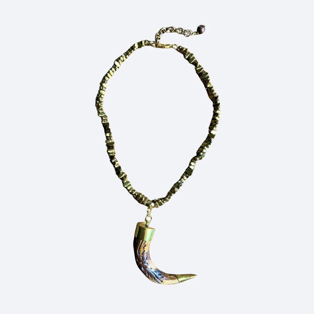 Boho Chic Horn Necklace Set for Women - Handcrafted in Brazil
