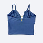 Iara Sky Blue Crop Top with Gold Detail My Store