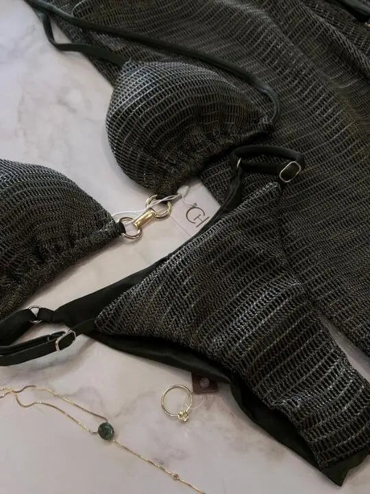 Sardenha Olive Green Pearl Bikini My Store