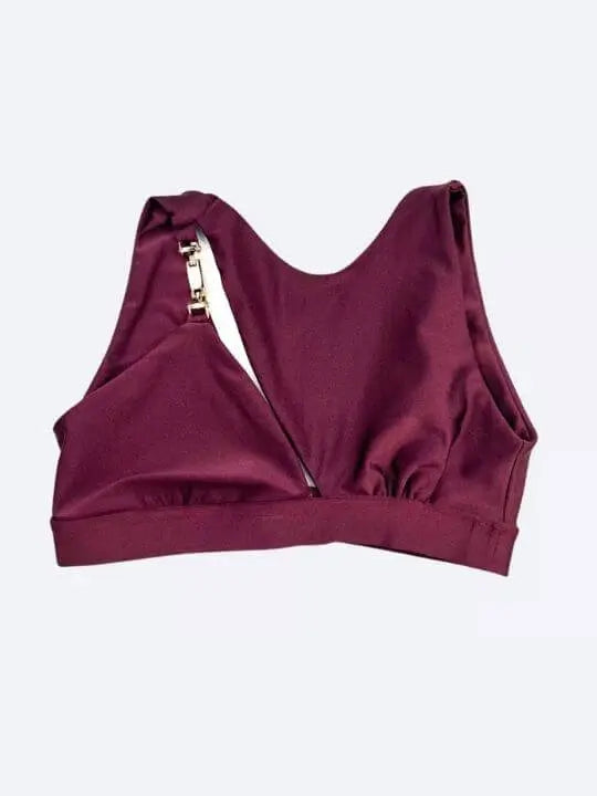 Asymmetrical Merlot Fitness Top My Store