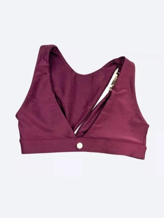 Asymmetrical Merlot Fitness Top My Store