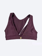 Asymmetrical Taupe Purple Fitness Top My Store