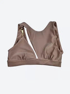 Asymmetrical Dark Taupe Fitness Top My Store