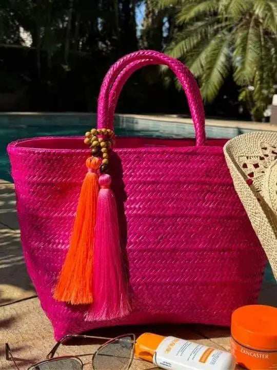 Borogodó Tote Pink Artisan Straw Bag My Store