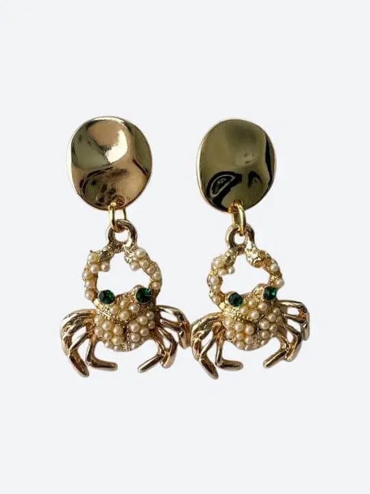 Crab Earrings Handcrafted Brazilian Coastal Jewelry My Store