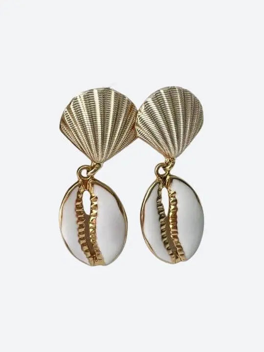 Cowrie Earrings Handcrafted Brazilian Coastal Jewelry My Store