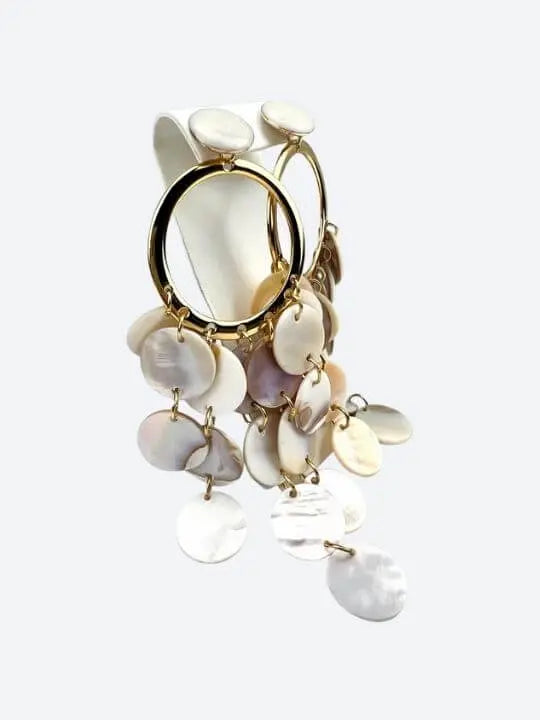Tidefall Mother-of-Pearl Cascade Earrings Handcrafted Brazilian Coastal Jewelry My Store