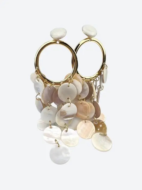 Tidefall Mother-of-Pearl Cascade Earrings Handcrafted Brazilian Coastal Jewelry My Store
