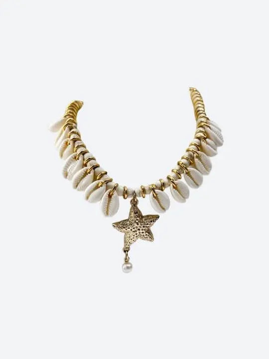 Cowrie Shells Necklace Handcrafted Brazilian Coastal Jewelry My Store