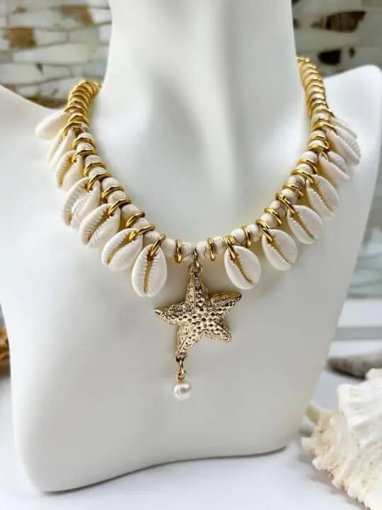 Cowrie Shells Necklace Handcrafted Brazilian Coastal Jewelry My Store