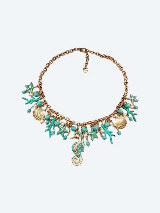 Light Blue Seashore Necklace Handcrafted Brazilian Coastal Jewelry My Store