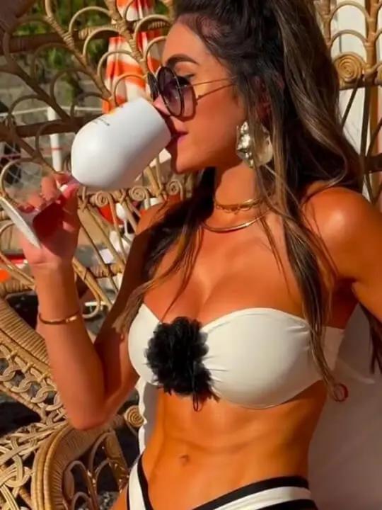 Arienzo Brazilian Bikini with Removable Flower My Store