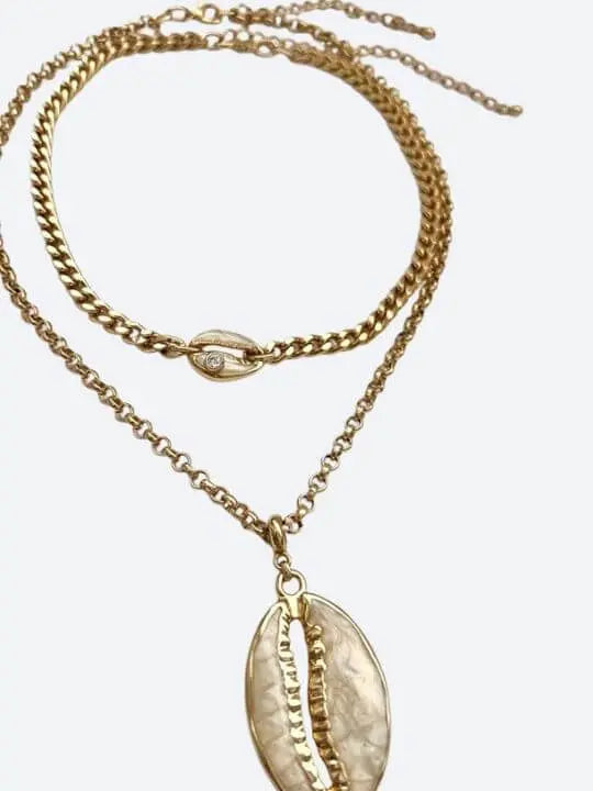 Beachy Cowrie Shell Necklace Handcrafted Brazilian Coastal Jewelry My Store