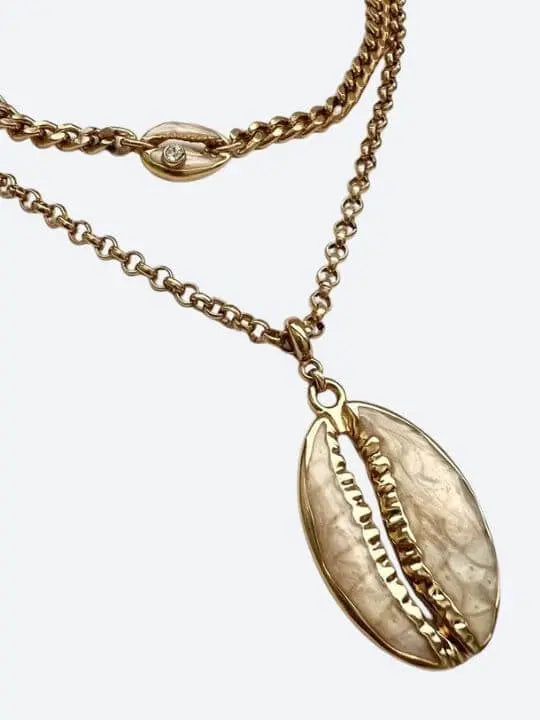 Beachy Cowrie Shell Necklace Handcrafted Brazilian Coastal Jewelry My Store