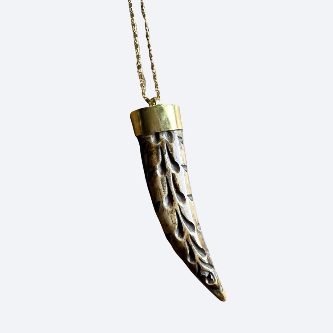 Boho Chic Horn Necklace Set for Women - Handcrafted in Brazil