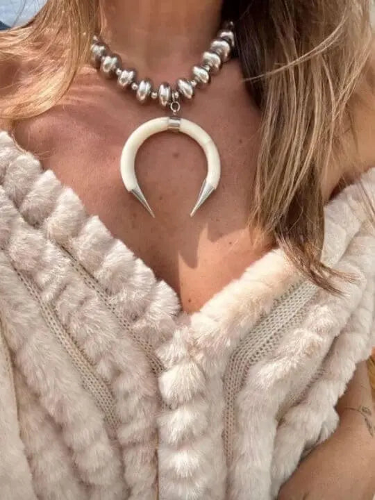 Horn Necklace Boho Silver Handcrafted Brazilian Coastal Jewelry My Store