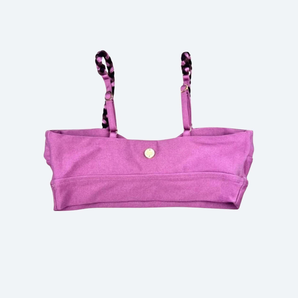 Braided Mauve Pink Gym Top