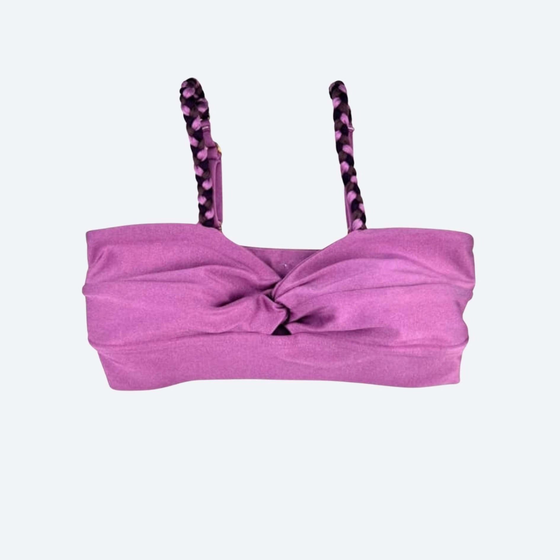 Braided Mauve Pink Gym Top