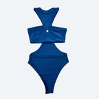 Rio Deep Ocean Blue Bodysuit — Sculpting Activewear One Piece