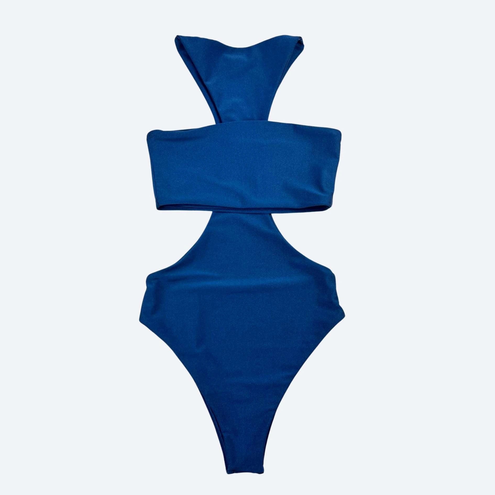 Rio Deep Ocean Blue Bodysuit — Sculpting Activewear One Piece