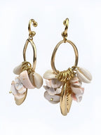 Gold Cowrie Shell Hoop Earrings – Refined Coastal Statement