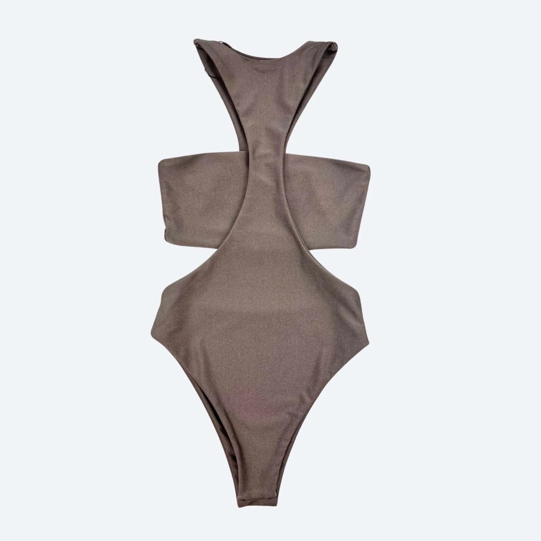 Rio Dark Taupe Bodysuit — Sculpting One Piece Activewear