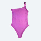 Luna Mauve Pink One-Shoulder Beaded Strap Bodysuit