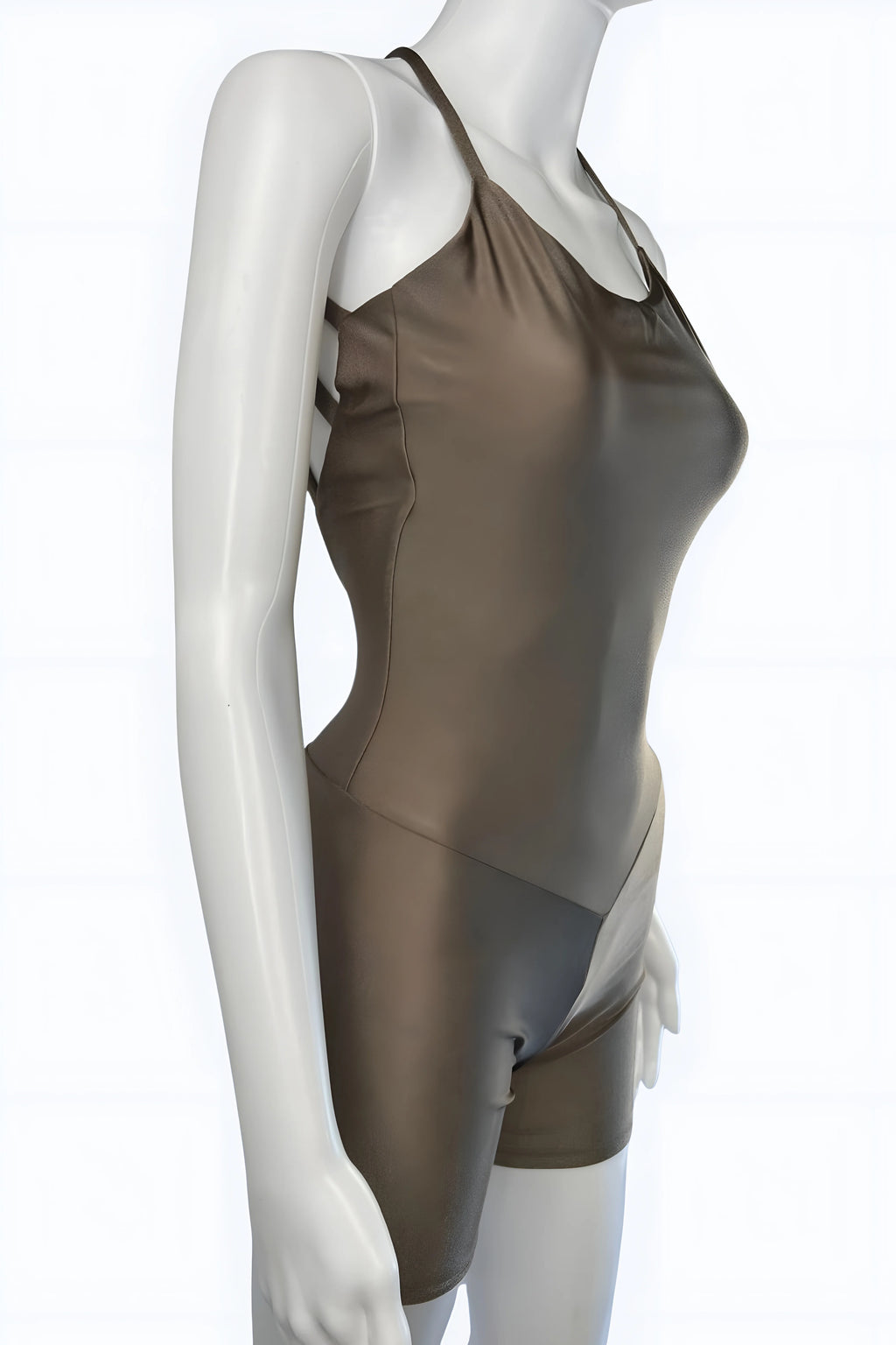 Sculpting Open-Back Jumpsuit for Women – Black & Taupe | Athleisure One-Piece