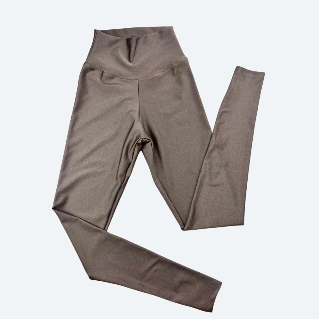 Siena Dark Taupe High-Waisted Fitness Leggings