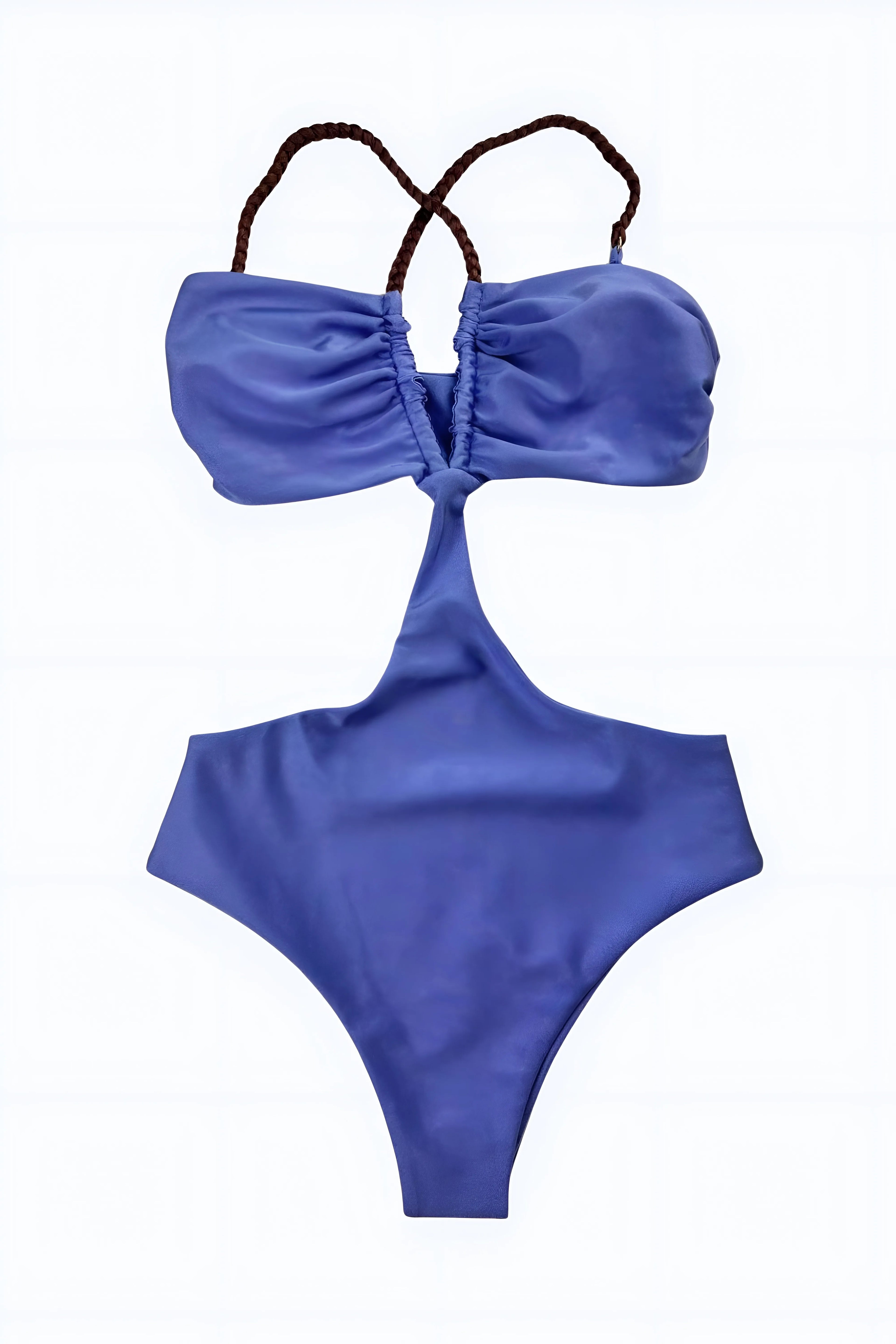 Serenity Blue Brazilian One-Piece Swimsuit & Activewear Bodysuit with SPF 50