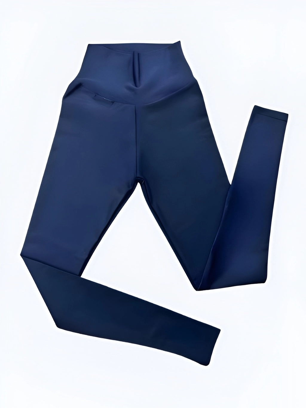 Blue high-waisted women’s fitness leggings, Brazilian activewear with sculpting design, breathable Trilobal fabric, moisture-wicking, UV 50+ sun protection, and fade-resistant durability for gym, yoga, and outdoor workouts.