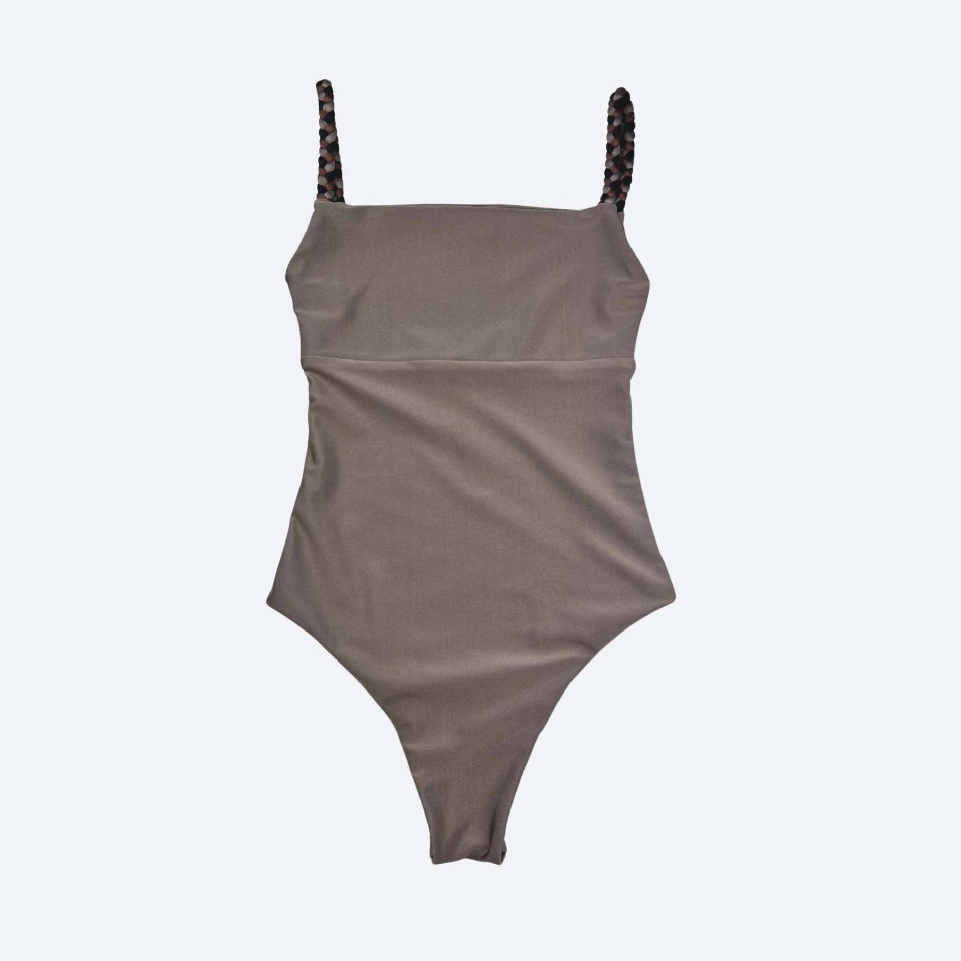 Aurora Dark Taupe VersaFit Braided Strap Bodysuit
