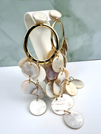 Tidefall Mother-of-Pearl Cascade Earrings Handcrafted Lightweight Coastal Jewelry