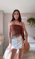 Mocha Cover-Up Wrap – Lightweight Lace Beach & Resort Cover-Up for Women