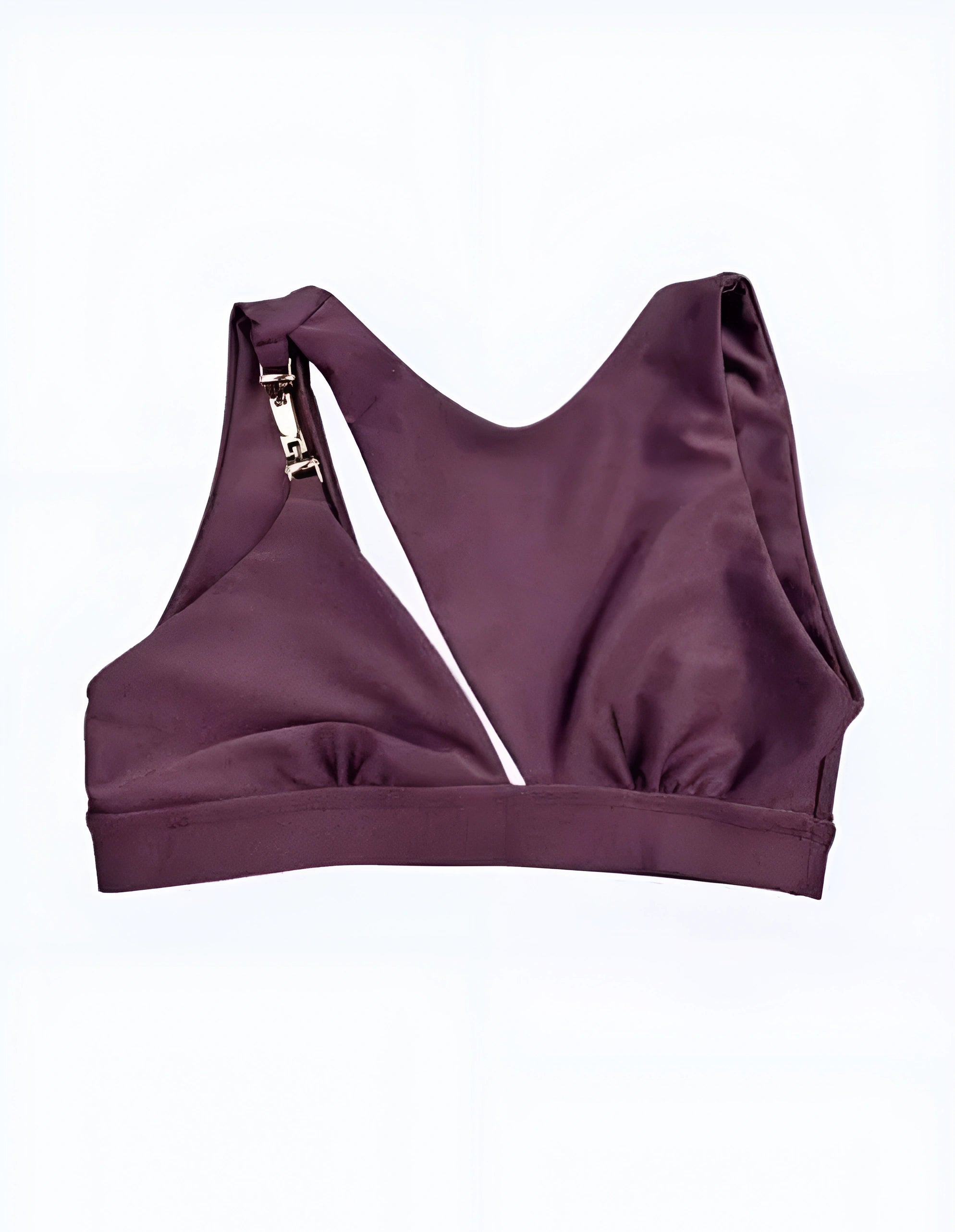 Asymmetrical Purple Taupe Fitness Top