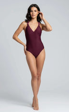 Maya Merlot VersaFit Braided Strap Bodysuit