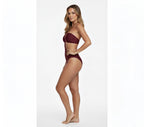 Sculpting Maroon Cut-Out One-Piece Swimsuit – SPF 50