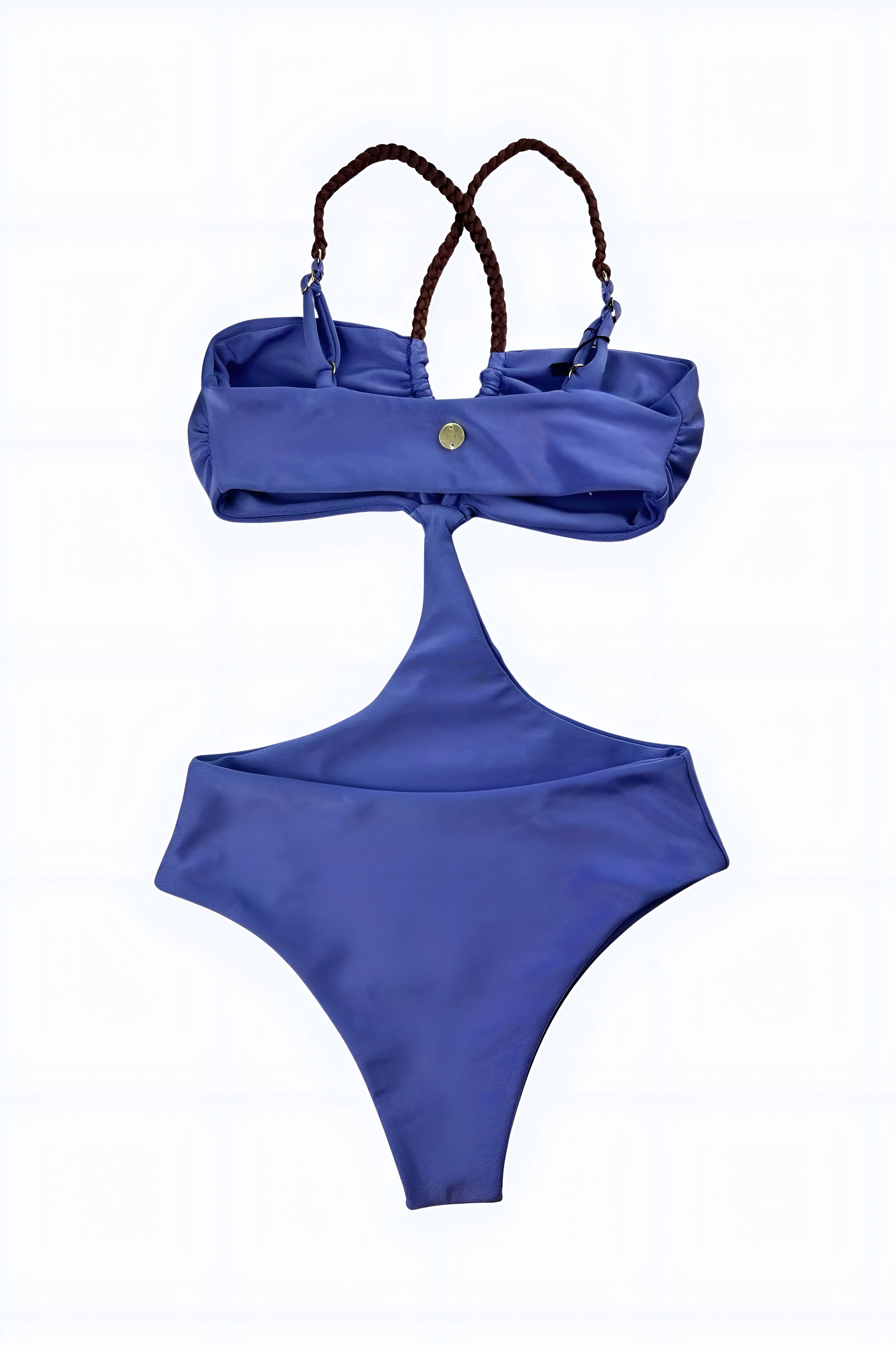 Serenity Blue Brazilian One-Piece Swimsuit & Activewear Bodysuit with SPF 50
