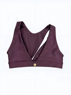 Asymmetrical Purple Taupe Fitness Top