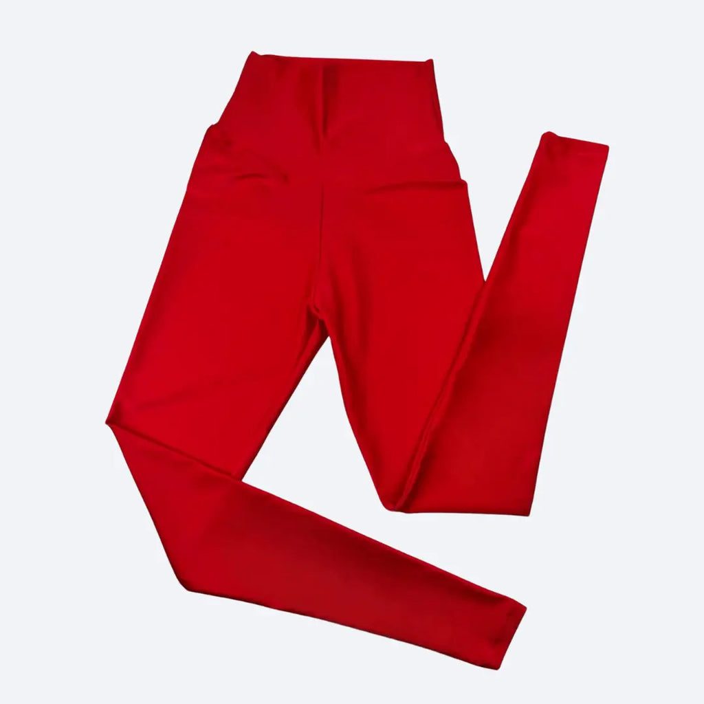 Siena Red Christmas High-Waisted Fitness Leggings My Store