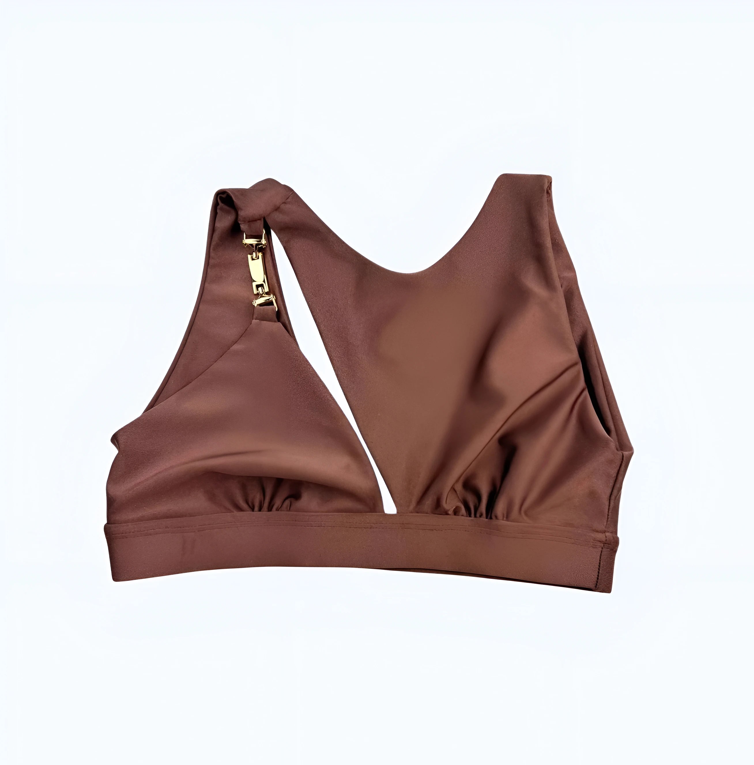 Asymmetrical Cinnamon Fitness Top