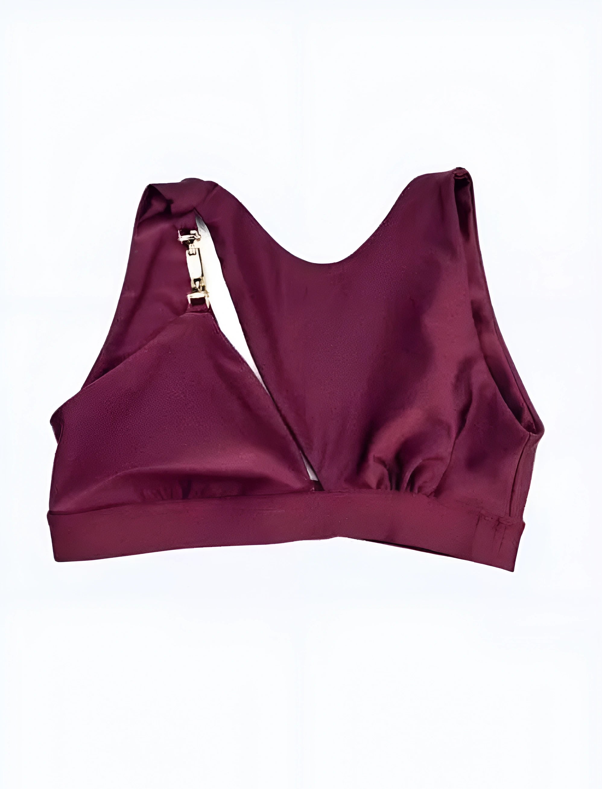 Asymmetrical Merlot Fitness Top